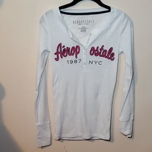 Aeropostale size medium white long sleeve tee
